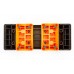Степ-платформа для фітнесу та аеробіки 3 рівня висоти Zelart FI-6291 70-75x25x12-23см чорний-помаранчевий