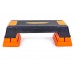 Степ-платформа для фітнесу та аеробіки 3 рівня висоти Zelart FI-6291 70-75x25x12-23см чорний-помаранчевий