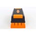Степ-платформа для фітнесу та аеробіки 3 рівня висоти Zelart FI-6291 70-75x25x12-23см чорний-помаранчевий