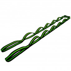 Стрічка стропа з петлями для розтяжки Stretch Strap стрічковий еспандер Nasus Sport F040 12 петель чорний-салатовий