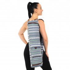 Сумка-чохол для йога килимка KINDFOLK Yoga bag SP-Sport FI-8362-3 сірий-синій